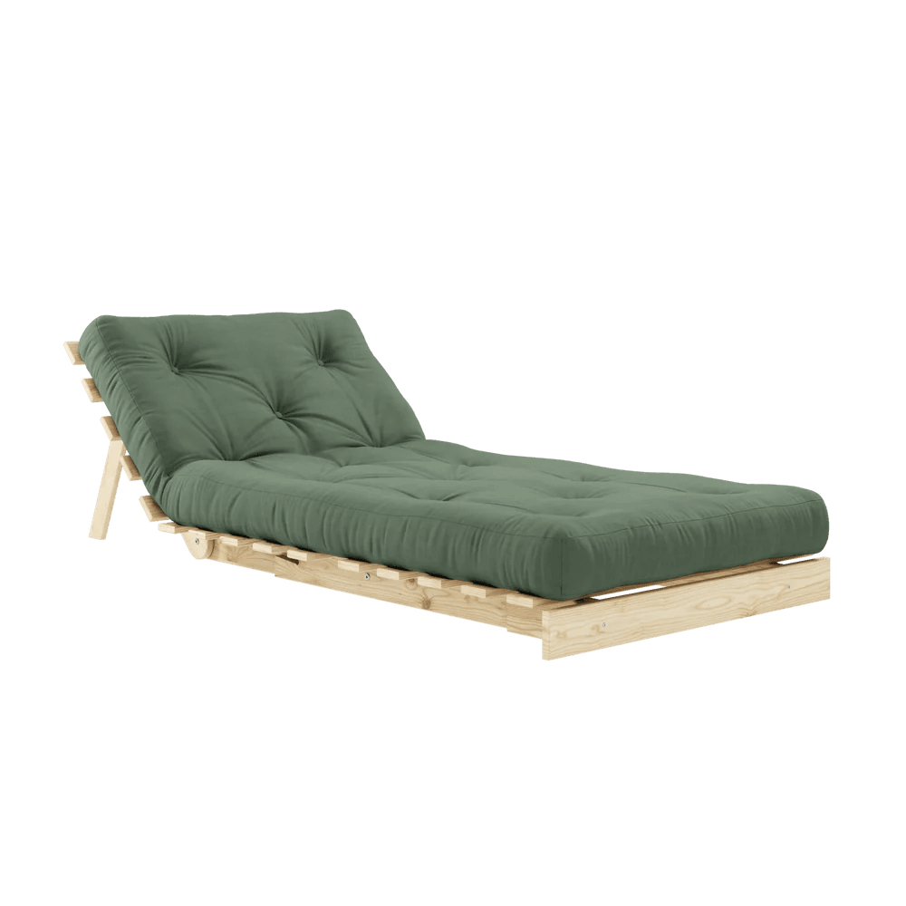 Fauteuil convertible vert olive 90 Roots - Karup Design - The Cool Republic