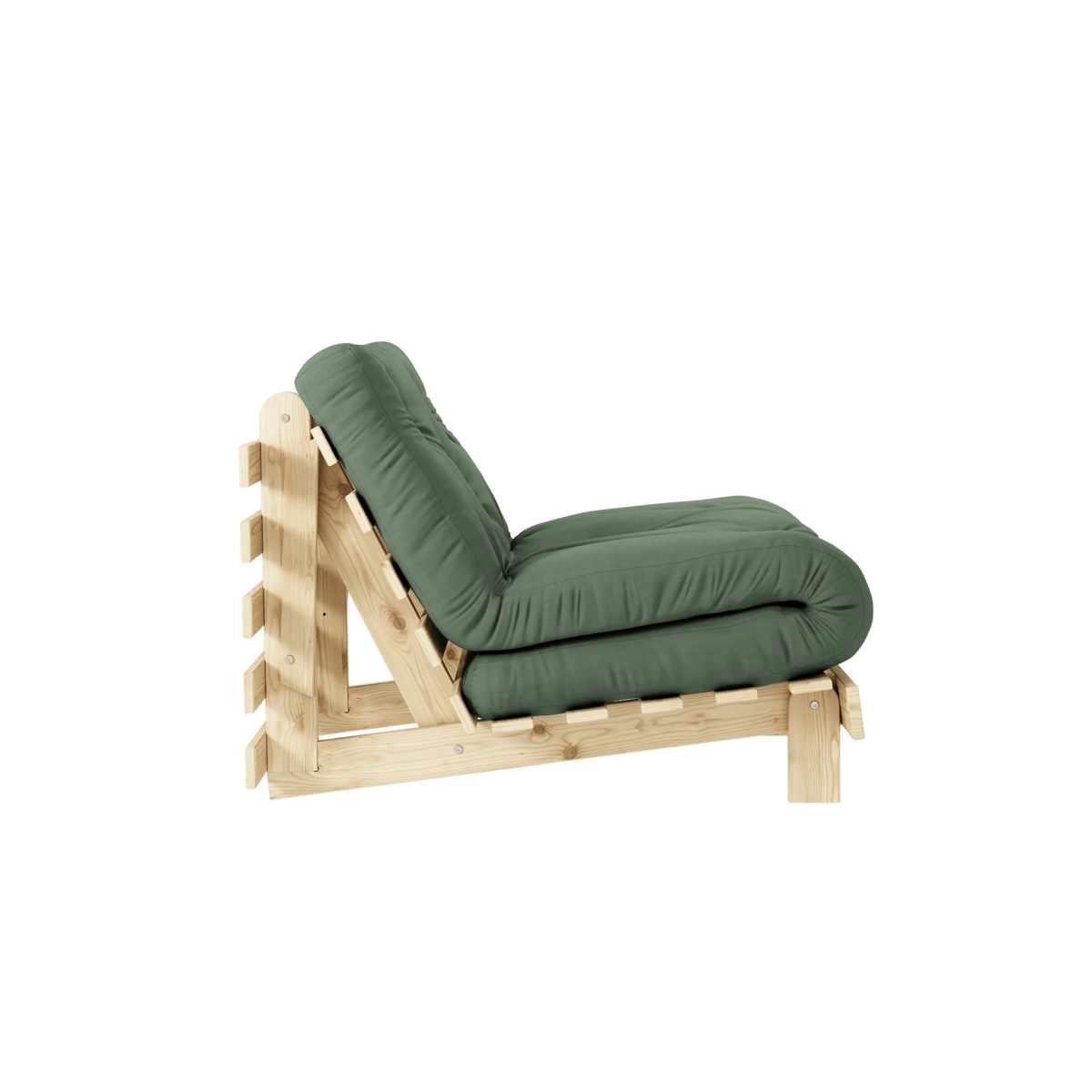 Fauteuil convertible vert olive 90 Roots - Karup Design - The Cool Republic