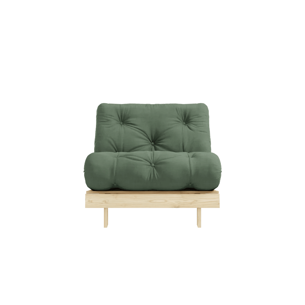 Fauteuil convertible vert olive 90 Roots - Karup Design - The Cool Republic