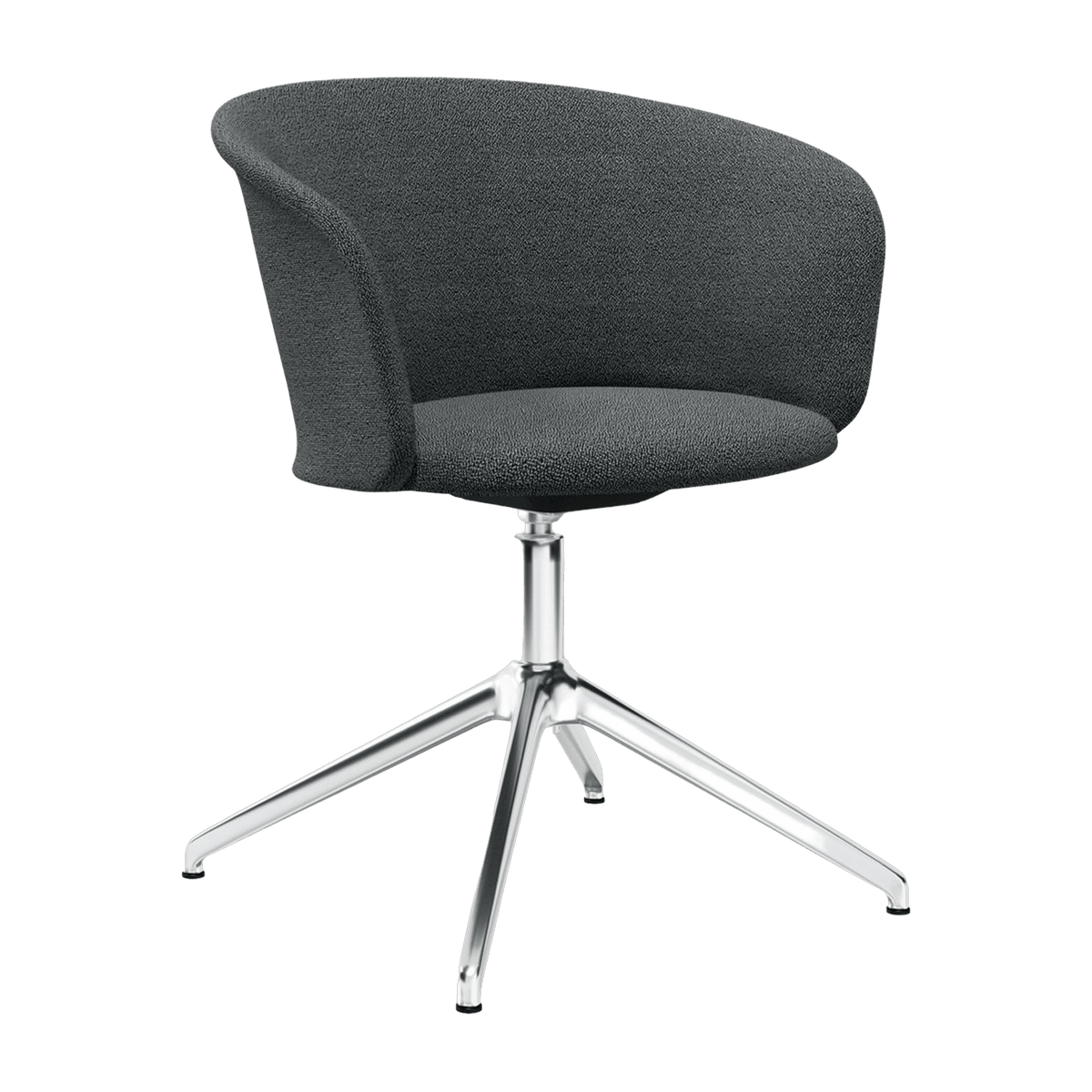 Fauteuil de bureau Graphite et piètement argenté Kendo - Hem - The Cool Republic