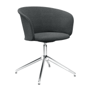 Fauteuil de bureau Graphite et piètement argenté Kendo - Hem - The Cool Republic