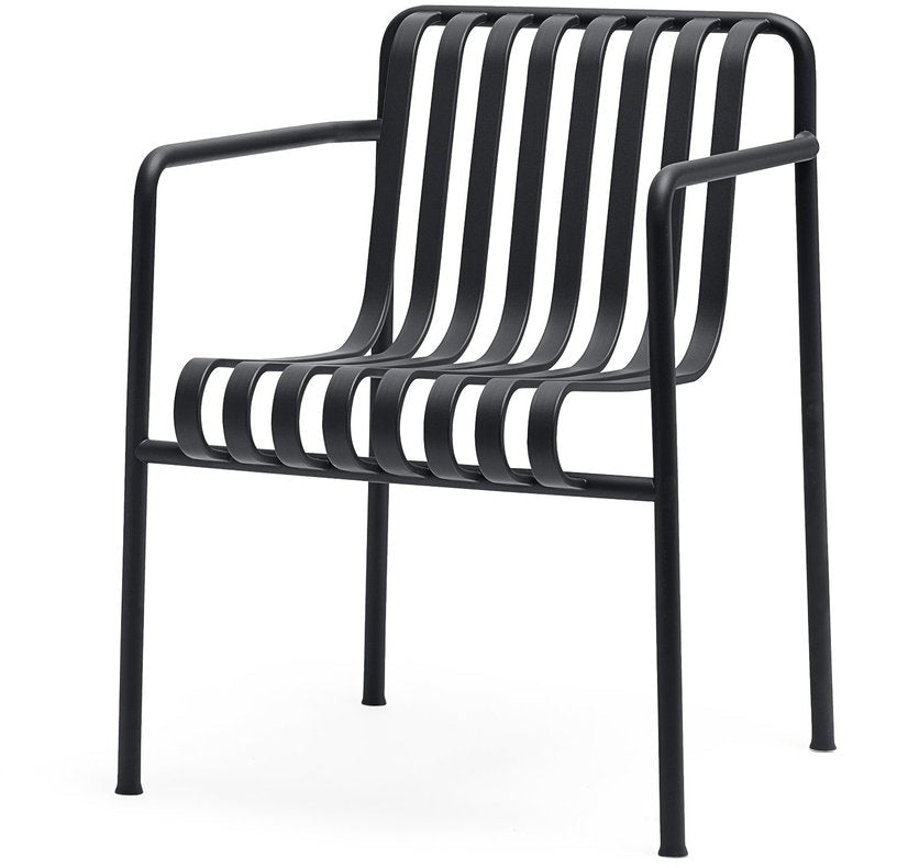 Fauteuil de jardin avec accoudoir en métal anthracite Palissade - HAY - The Cool Republic