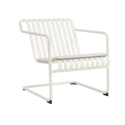 Fauteuil de jardin avec accoudoirs en acier blanc crème Palissade - HAY - The Cool Republic