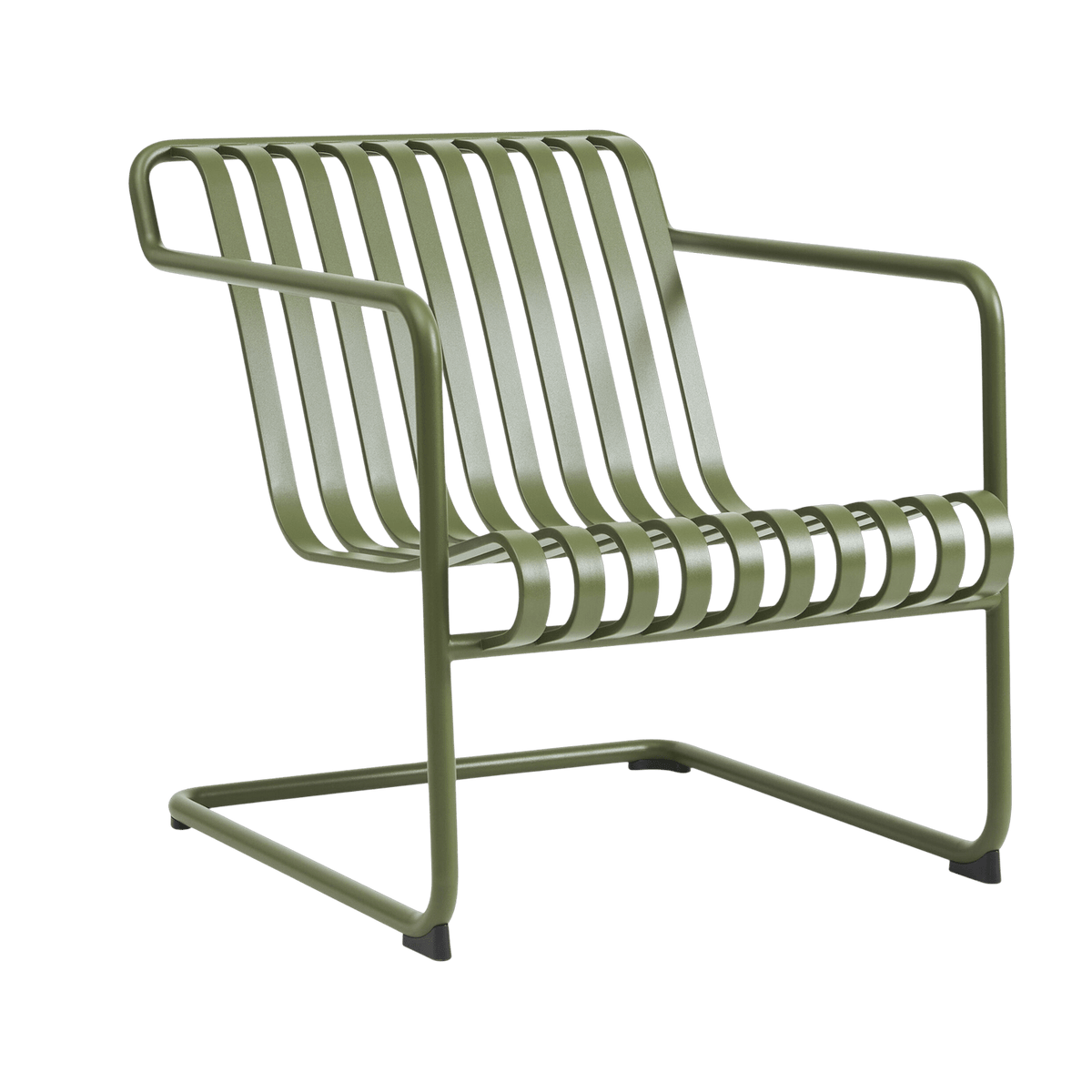 Fauteuil de jardin avec accoudoirs en acier vert olive Palissade - HAY - The Cool Republic