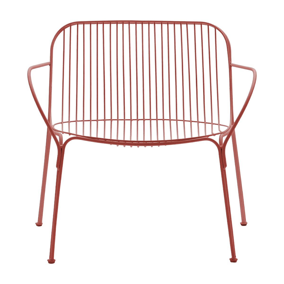 Fauteuil de jardin en acier rouge Hiray - Kartell - The Cool Republic