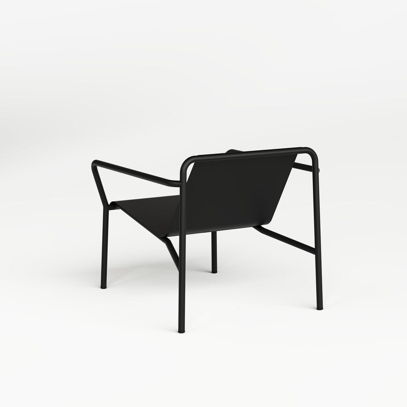 Fauteuil de jardin en acier thermolaqué inoxydable noir 78x67cm Panorama - TIPTOE - The Cool Republic