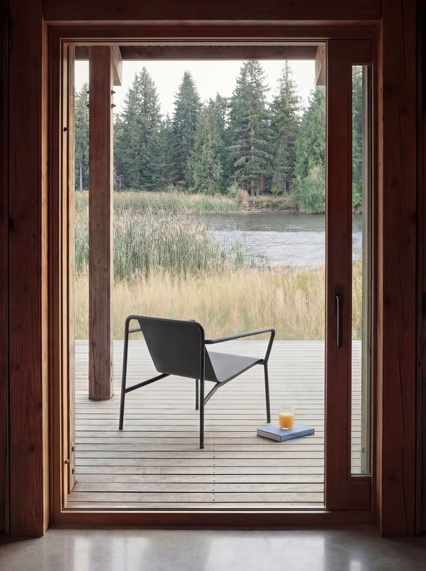 Fauteuil de jardin en acier thermolaqué inoxydable noir 78x67cm Panorama - TIPTOE - The Cool Republic
