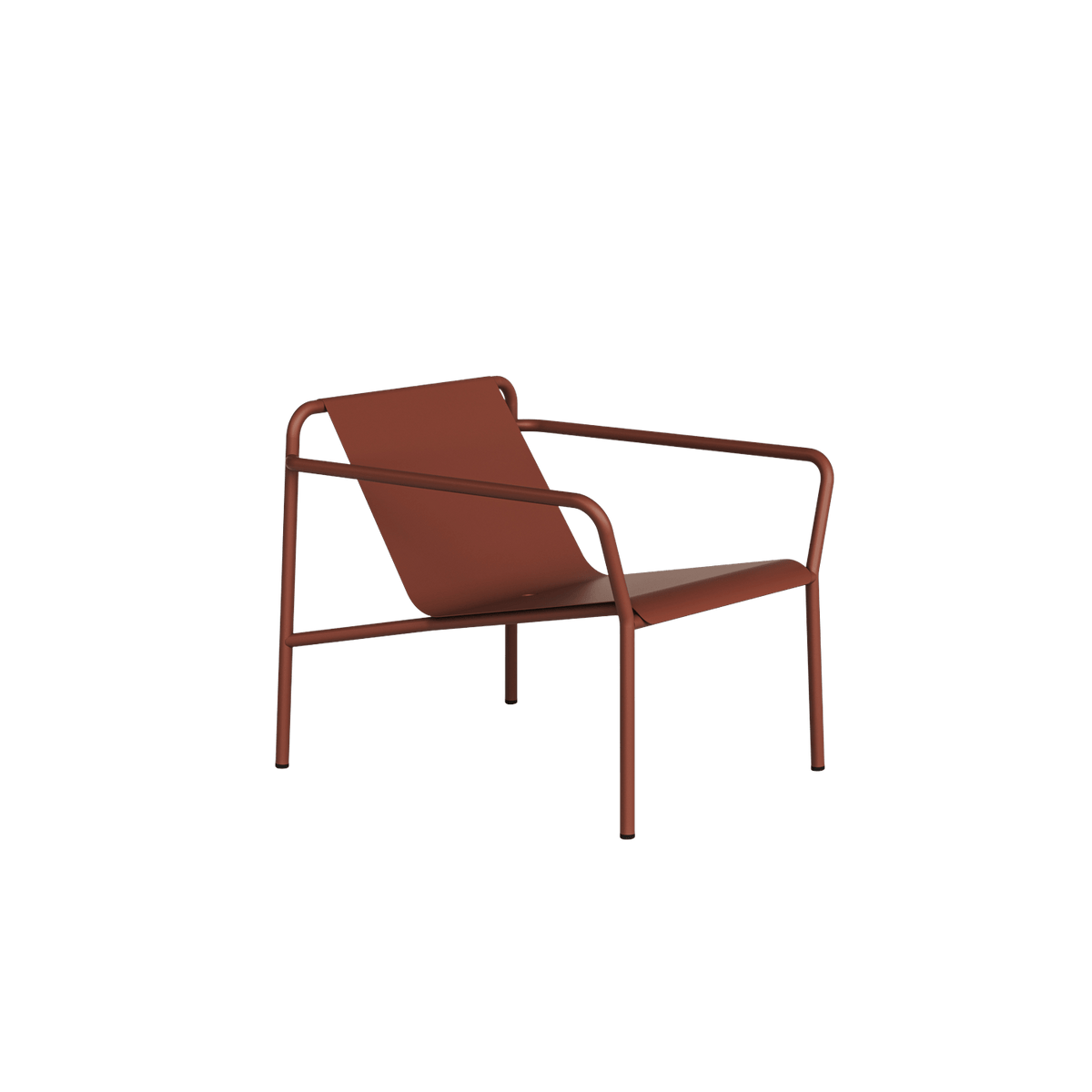 Fauteuil de jardin en acier thermolaqué inoxydable rouge brique 78x67cm Panorama - TIPTOE - The Cool Republic