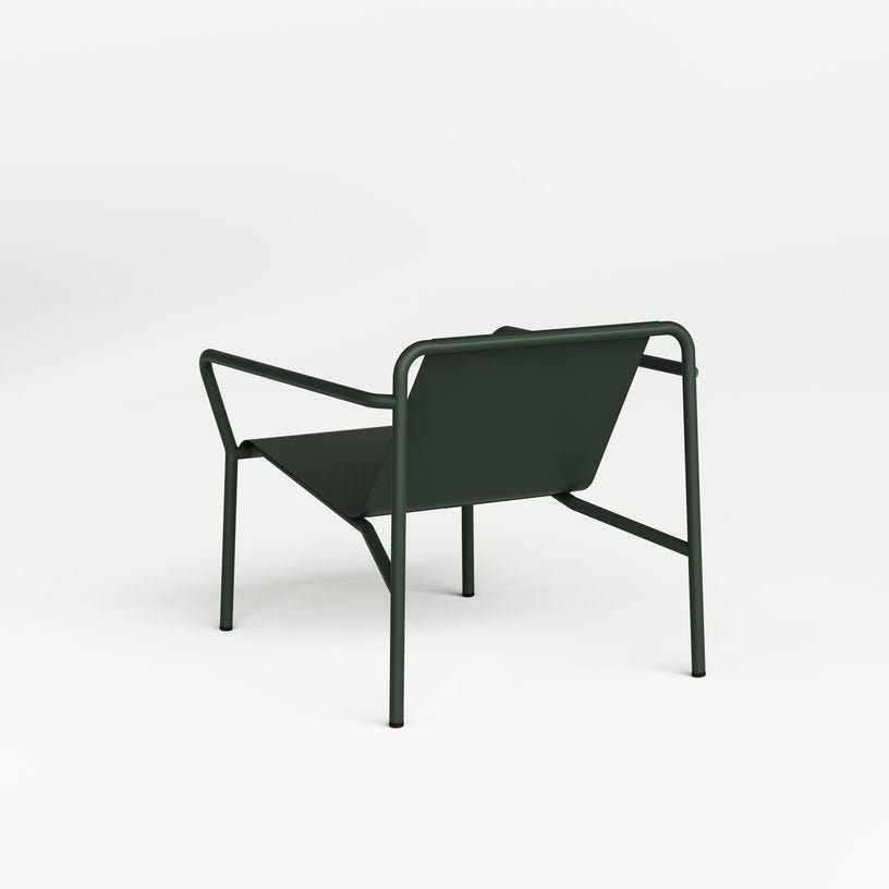 Fauteuil de jardin en acier thermolaqué inoxydable vert forêt 78x67cm Panorama - TIPTOE - The Cool Republic