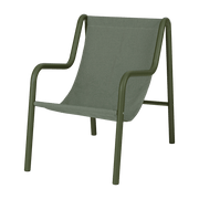 Fauteuil de jardin en acier vert forêt et tissu oléfine Nokk - noo.ma - The Cool Republic