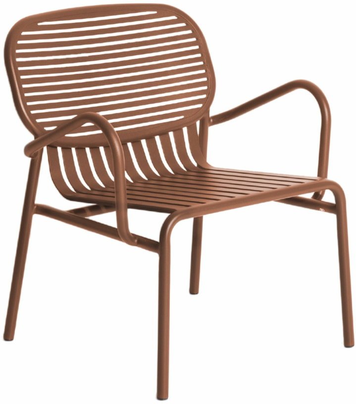 Fauteuil de jardin en aluminium terracotta Week - End - Petite Friture - The Cool Republic