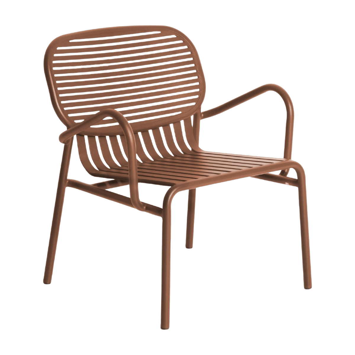 Fauteuil de jardin en aluminium terracotta Week-End - Petite Friture - The Cool Republic