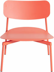 Fauteuil de jardin en métal corail Fromme - Petite friture - The Cool Republic