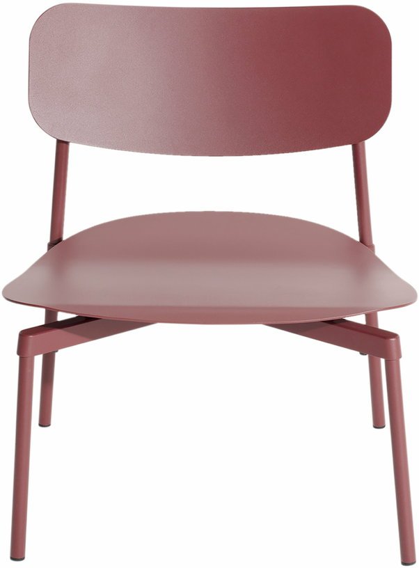Fauteuil de jardin en métal rouge Fromme - Petite friture - The Cool Republic