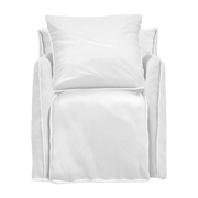 Fauteuil de jardin en tissu blanc Ghost Out 05 - Gervasoni - The Cool Republic