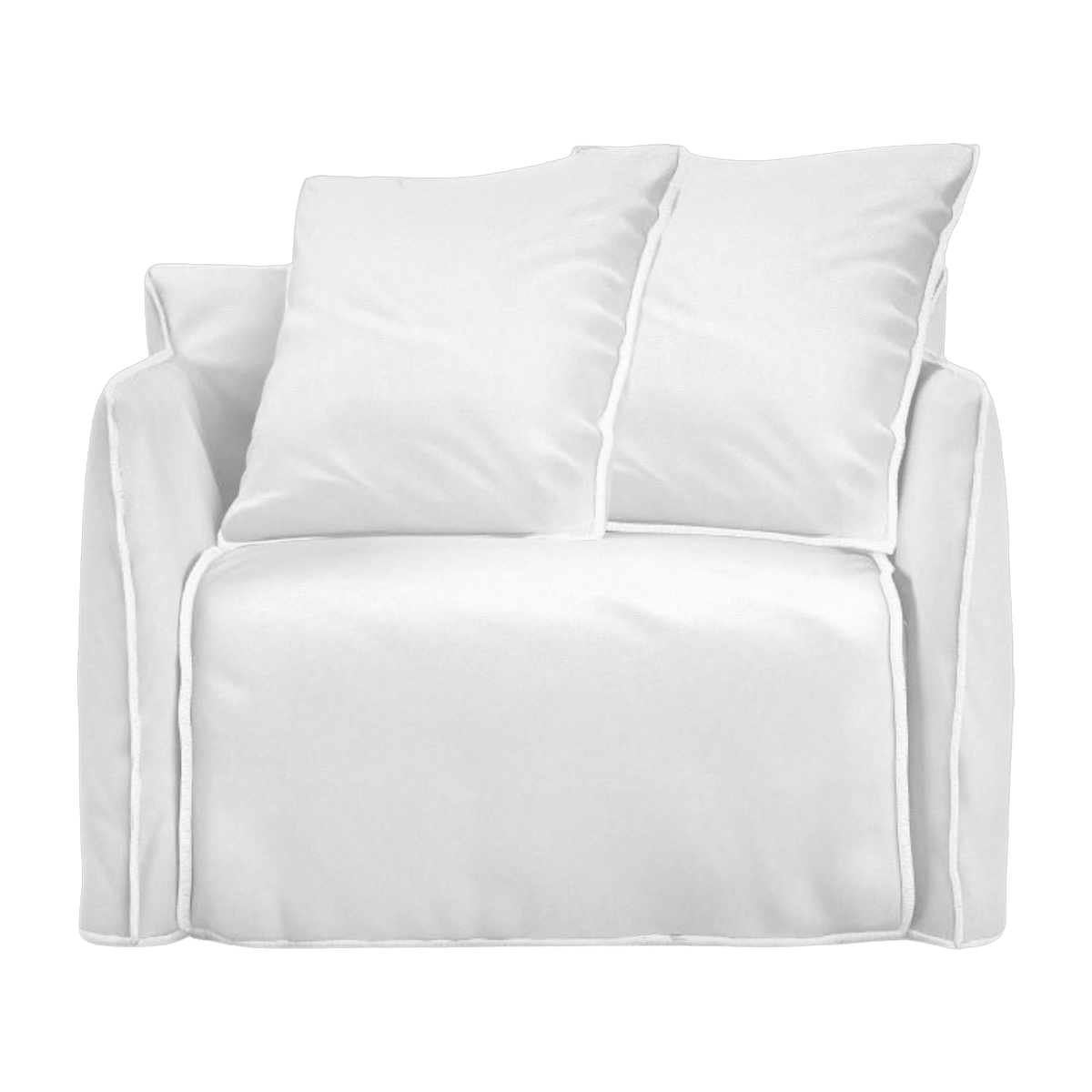 Fauteuil de jardin en tissu blanc Ghost Out 09 - Gervasoni - The Cool Republic