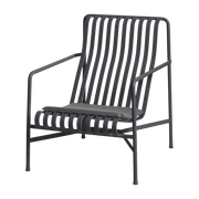 Fauteuil de jardin lounge en métal anthracite 73x88cm Palissade - HAY - The Cool Republic