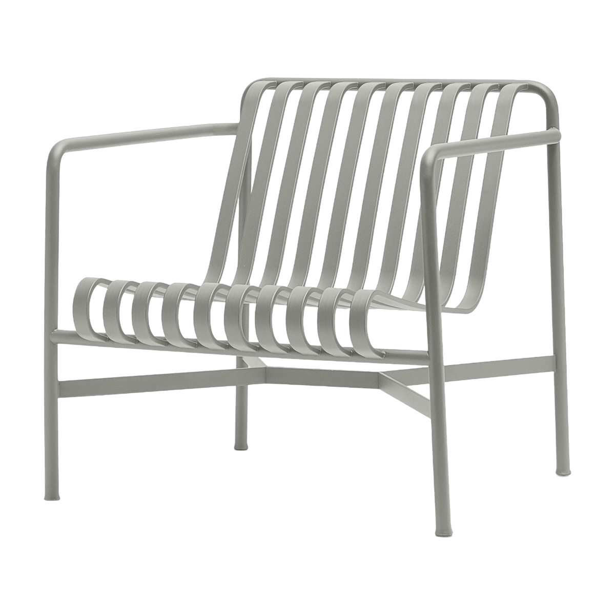 Fauteuil de jardin lounge en métal gris Palissade - HAY - The Cool Republic