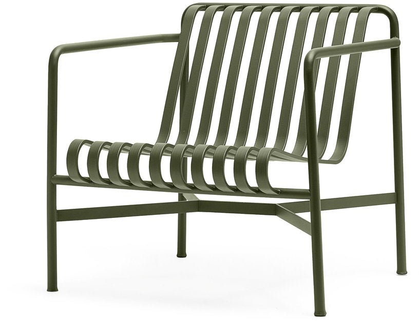 Fauteuil de jardin lounge en métal olive Palissade - HAY - The Cool Republic