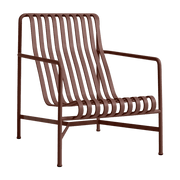 Fauteuil de jardin lounge en métal rouge 73x88cm Palissade - HAY - The Cool Republic