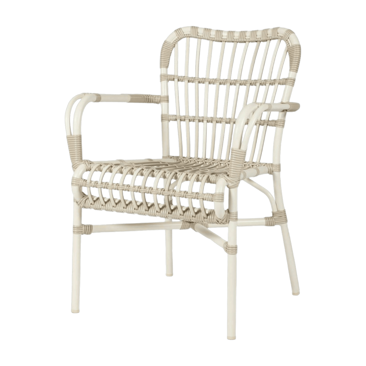 Fauteuil de repas extérieur blanc cassé Lucy - Vincent Sheppard - The Cool Republic