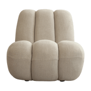 Fauteuil design en tissu lin beige Toe - 101 COPENHAGEN - The Cool Republic