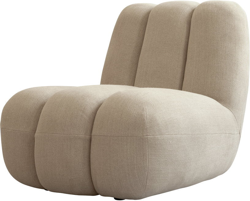 Fauteuil design en tissu lin beige Toe - 101 COPENHAGEN - The Cool Republic