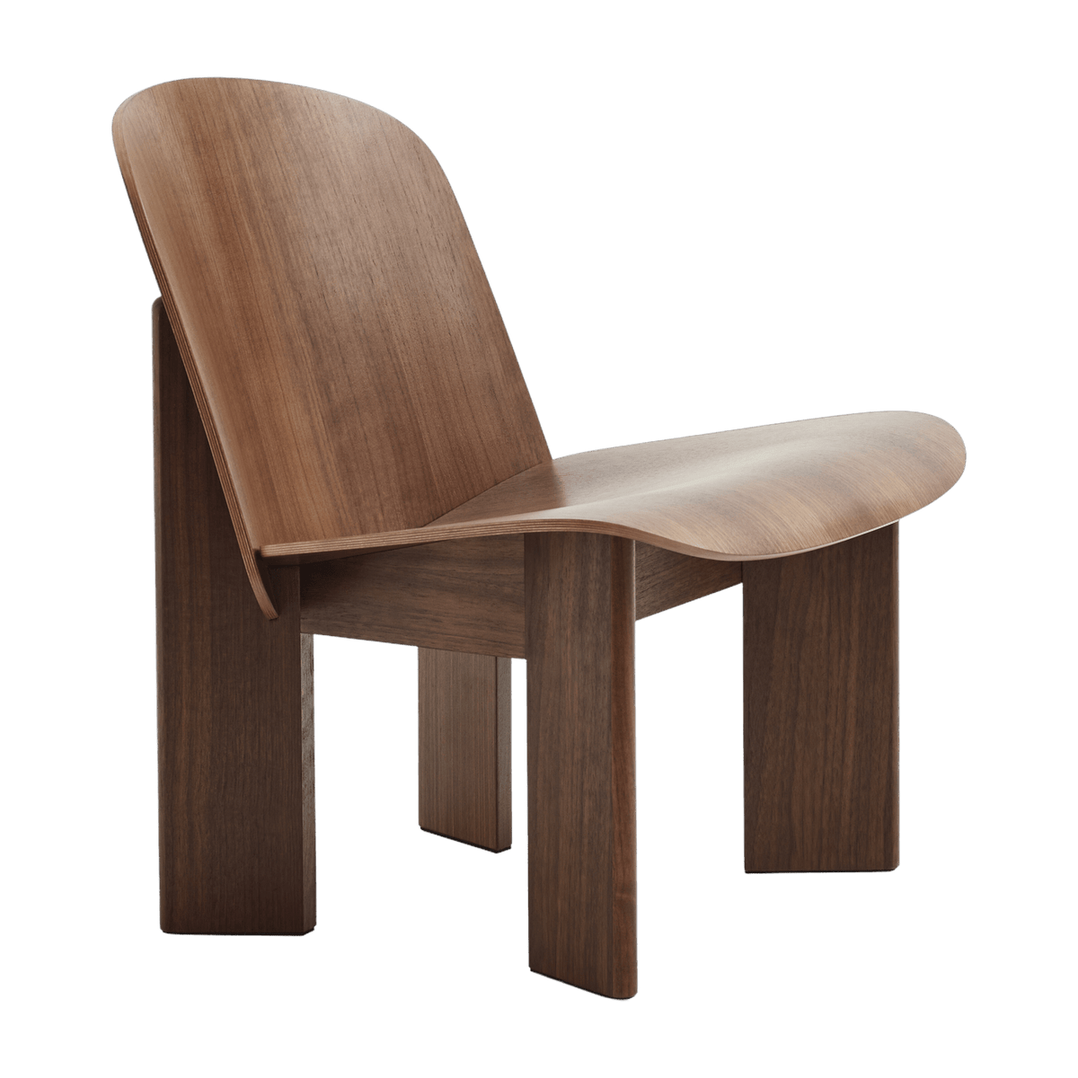 Fauteuil design esprit vintage en noyer naturel Chisel - HAY - The Cool Republic