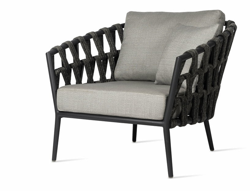 Fauteuil d'extérieur avec coussins gris lave Leo - Vincent sheppard - The Cool Republic