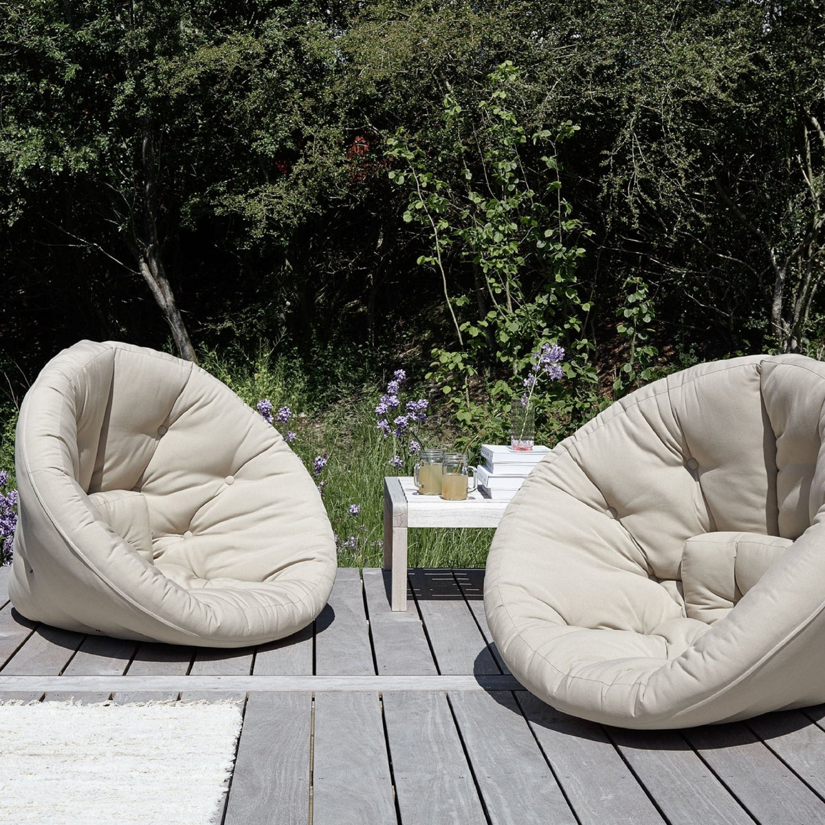 Fauteuil d'extérieur beige Nido - Karup Design - The Cool Republic
