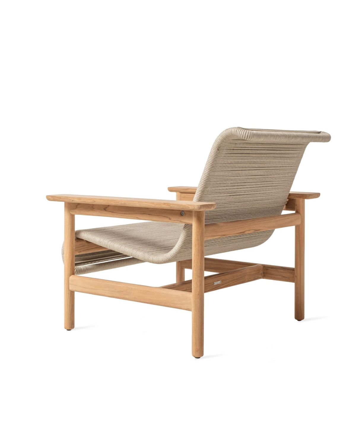 Fauteuil d'extérieur en teck et tressé beige 80x87x74cm Tomus - Vincent Sheppard - The Cool Republic