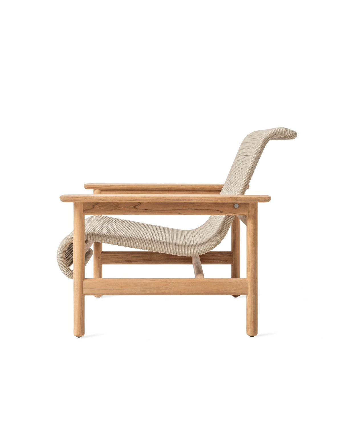 Fauteuil d'extérieur en teck et tressé beige 80x87x74cm Tomus - Vincent Sheppard - The Cool Republic