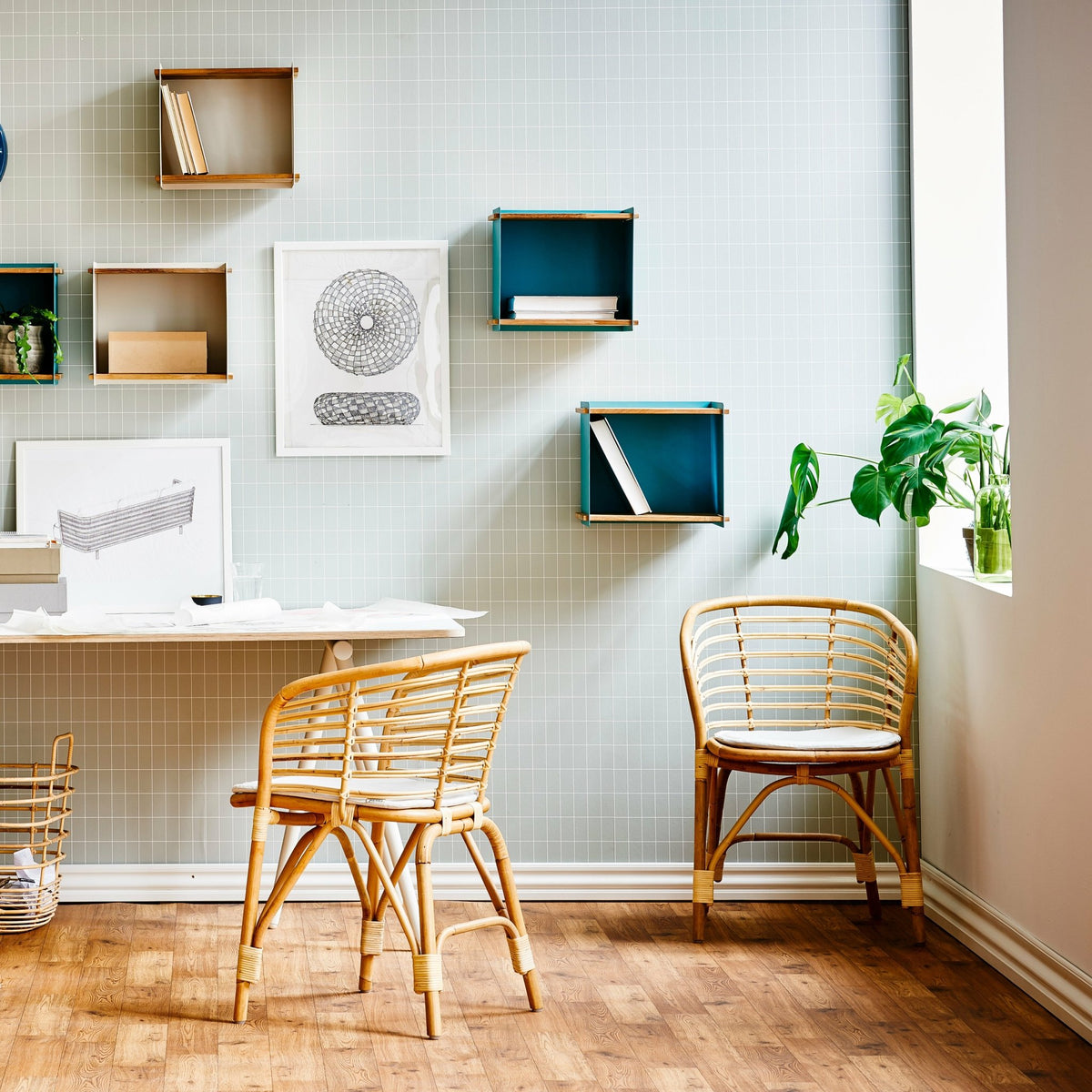 Fauteuil d'intérieur en rotin naturel Blend - Cane-Line - The Cool Republic