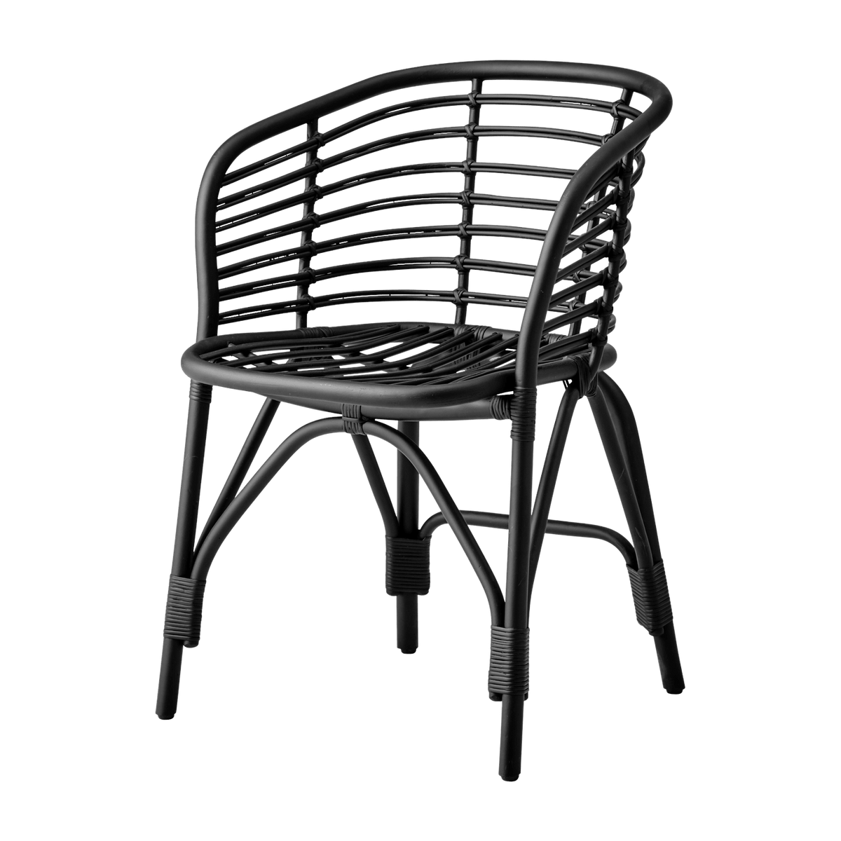 Fauteuil d'intérieur en rotin noir Blend - Cane-Line - The Cool Republic