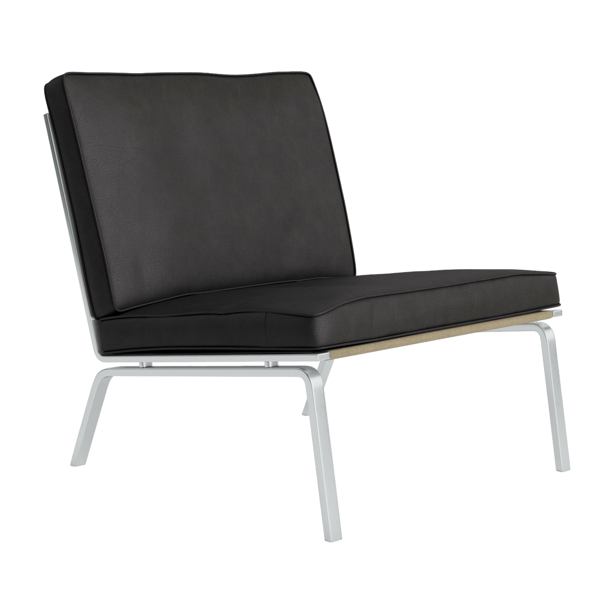 Steel and leather armchair anthracite Man - NORR11 - The Cool Republic