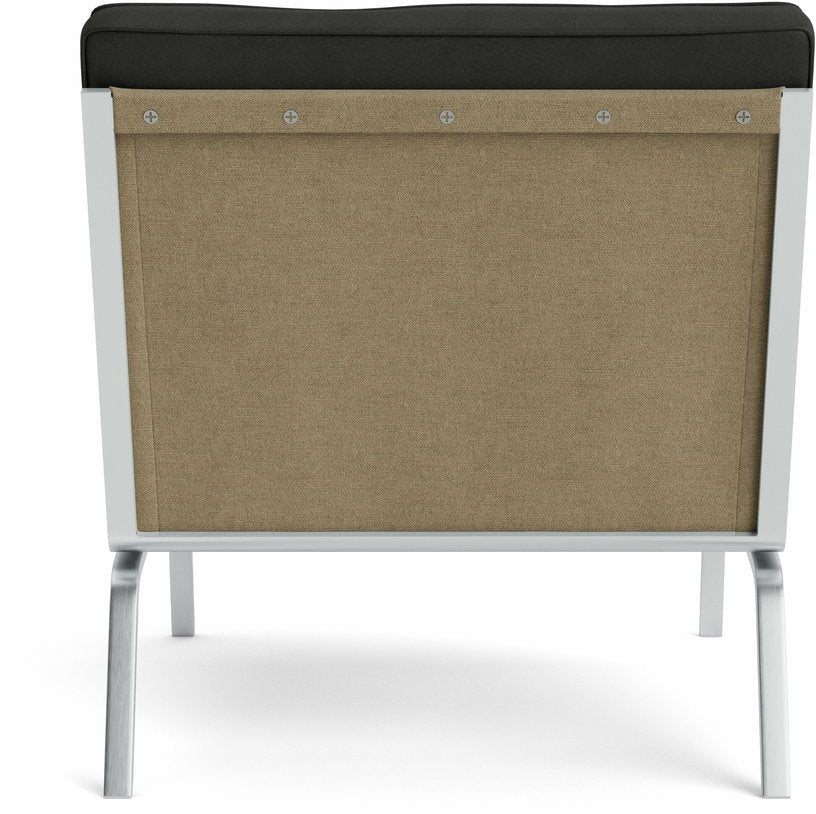 Fauteuil en acier et cuir anthracite Man - NORR11 - The Cool Republic