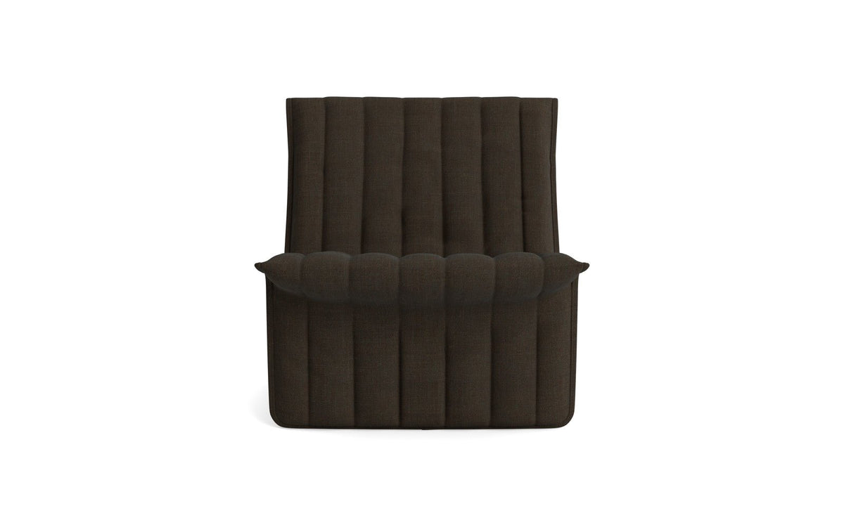 Fauteuil en acier et tissu marron foncé 70x68cm Limit - Normann Copehagen - The Cool Republic