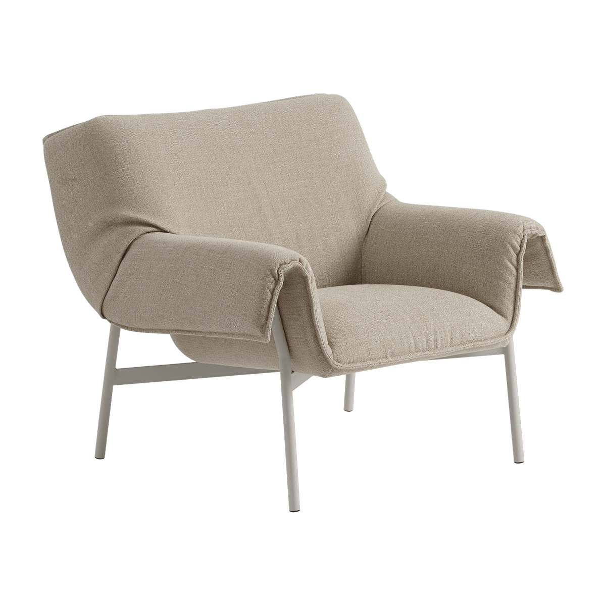 Fauteuil en acier gris 91 x 81 cm Wrap - Muuto - The Cool Republic
