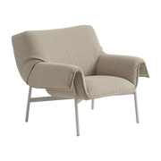 Fauteuil en acier gris 91 x 81 cm Wrap - Muuto - The Cool Republic