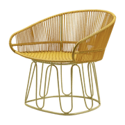 Fauteuil en acier jaune Circo - Ames - The Cool Republic