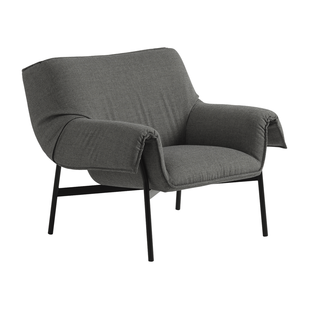 Fauteuil en acier noir 91 x 81 cm Wrap - Muuto - The Cool Republic