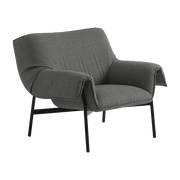 Fauteuil en acier noir 91 x 81 cm Wrap - Muuto - The Cool Republic