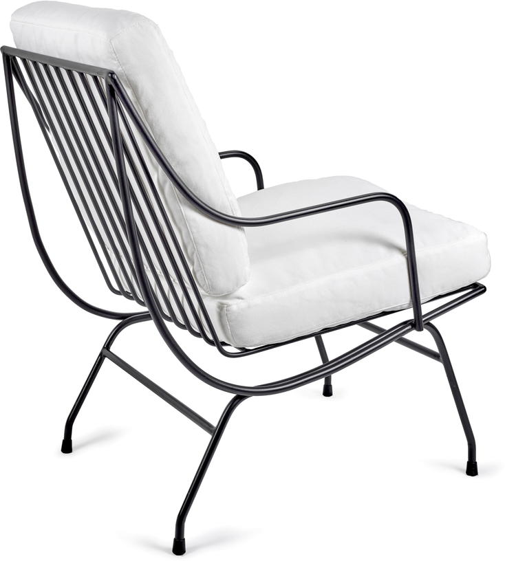 Fauteuil en acier noir avec coussin Stresa - Serax - The Cool Republic