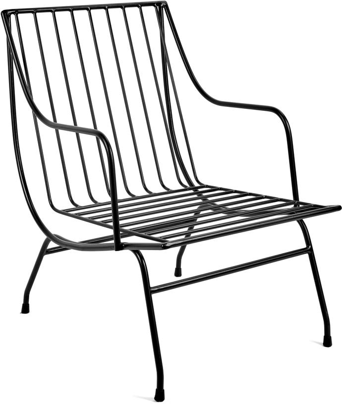 Fauteuil en acier noir avec coussin Stresa - Serax - The Cool Republic