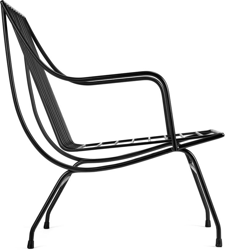 Fauteuil en acier noir avec coussin Stresa - Serax - The Cool Republic