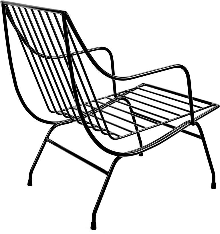 Fauteuil en acier noir avec coussin Stresa - Serax - The Cool Republic