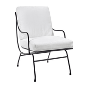 Fauteuil en acier noir avec coussin Stresa - Serax - The Cool Republic