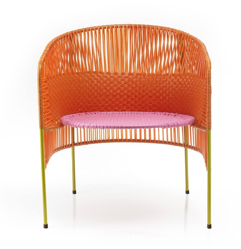Fauteuil en acier orange Caribe - Ames - The Cool Republic