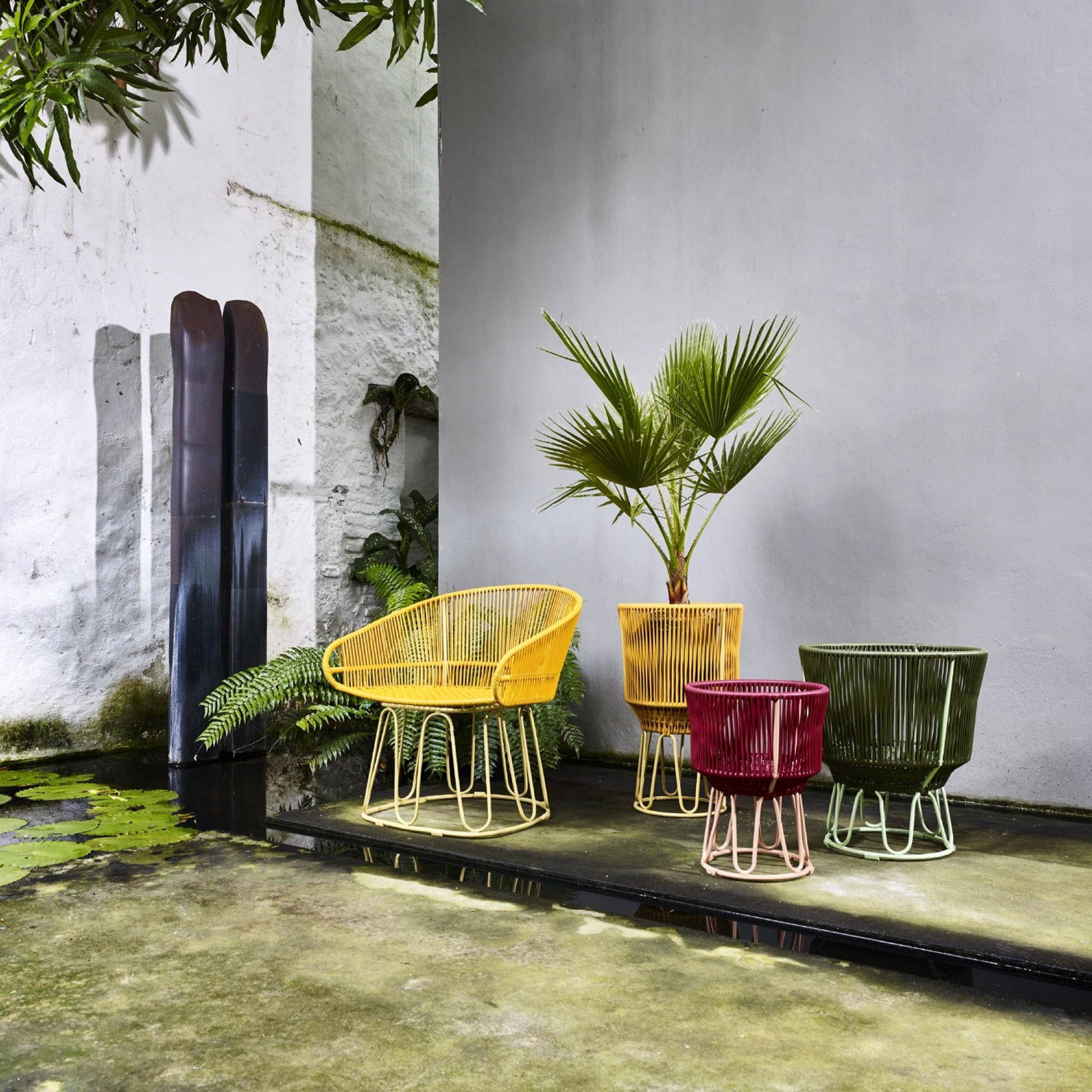 Fauteuil en acier vert Circo - Ames - The Cool Republic