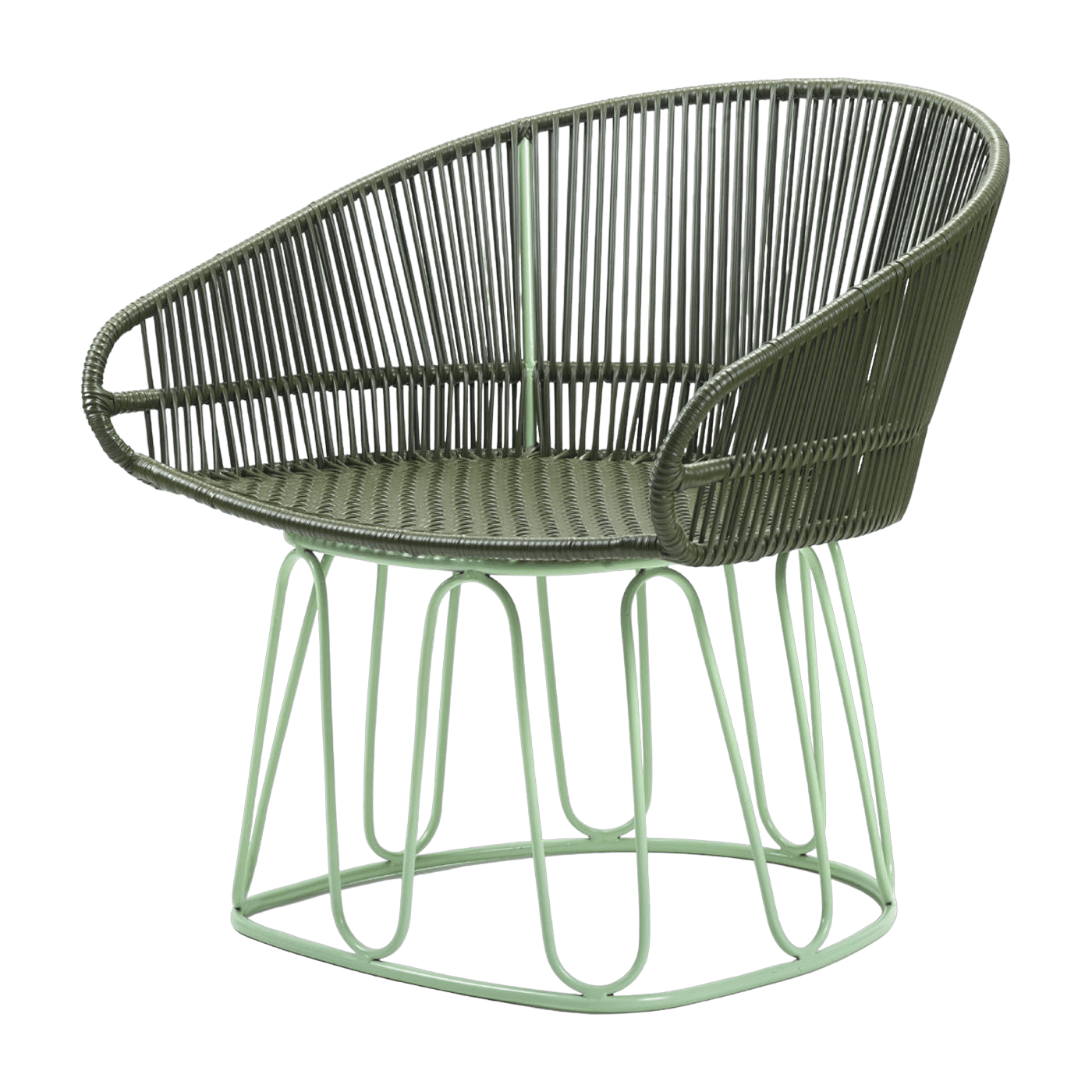 Fauteuil en acier vert Circo - Ames - The Cool Republic